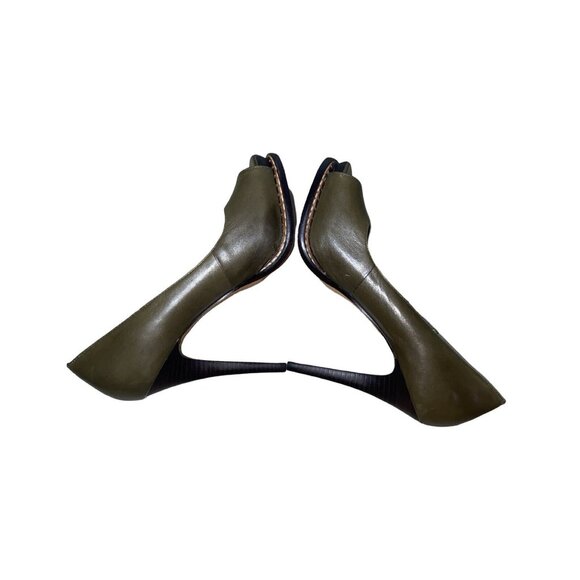 Michael Kors Peep Toe Leather Stiletto Heels - Size 8 - Picture 8 of 13